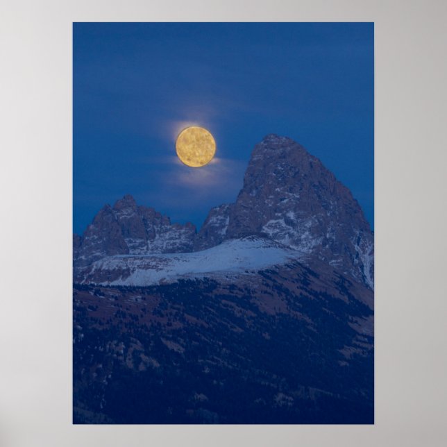 Full Moon Rising | Grand Teton Driggs, Idaho Poster (Framsidan)