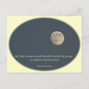 Full Moon Robert Browning-citat Vykort
