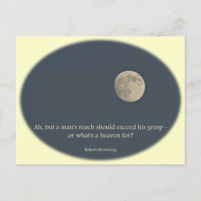 Full Moon Robert Browning-citat Vykort (Framsida)