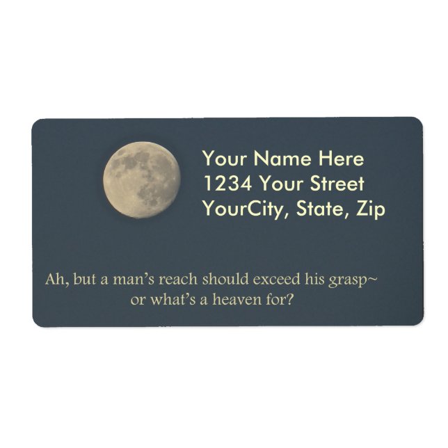 Full Moon Robert Browning Quote Fraktsedel (Framsidan)