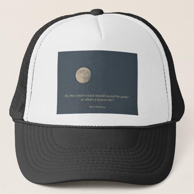 Full Moon Robert Browning Quote Truckerkeps (Framsida)