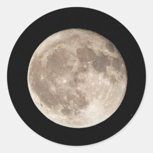 Full Moon Runt Klistermärke