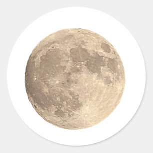 Full Moon Runt Klistermärke