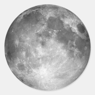 Full Moon Runt Klistermärke