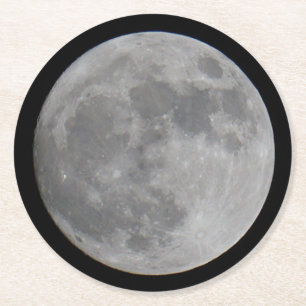 Full Moon Sandstone-Underlägg Underlägg Papper Rund