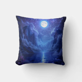 "Full Moon Sjö Dekorativ kudde - Serene Nature