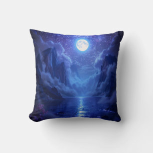 "Full Moon Sjö Dekorativ kudde - Serene Nature