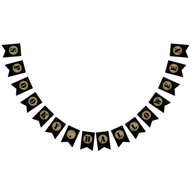 Full Moon, Spooky Halloween Bunting Vimplar (Alla)