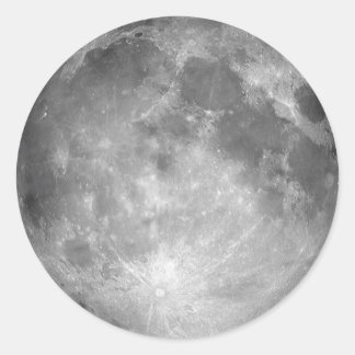 Full Moon Sticker Runt Klistermärke