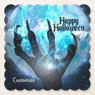 Full Moon Transformation Halloween Underlägg Papper