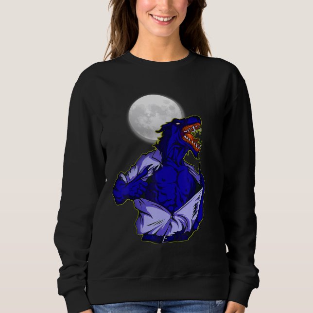 Full moon transforms wild wolf scary jungle world t shirt (Framsida)