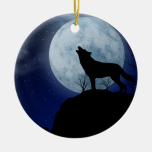 Full Moon Varg Julgransprydnad Keramik