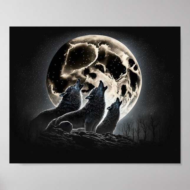 Full Moon Vargars Howling Poster (Framsidan)