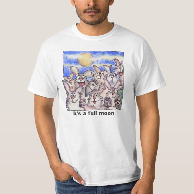 Full Moon Vild Bunnies T-shirt (Framsida)