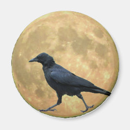 Full Moon, Walking Kråka Magnet