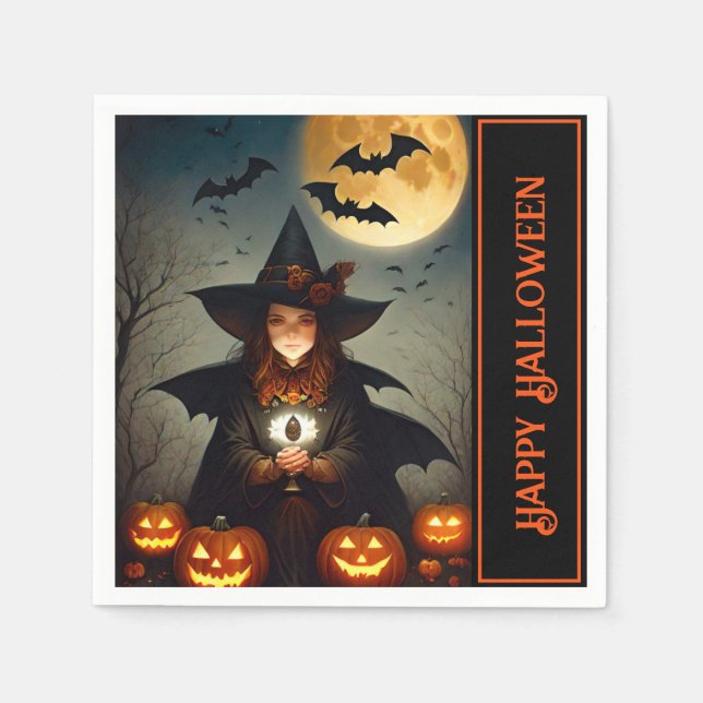 Full Moon Witch Pappersservett (Framsidan)