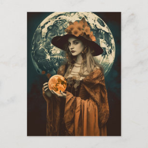 Full Moon Witch Vykort