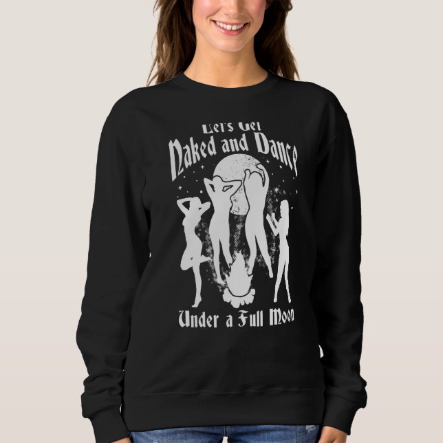 Full Moon Witchcraft Witch Pagan Spooky Occult Ri T Shirt (Framsida)