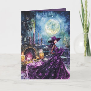 Full Moon Witching Time Halloween-kort Kort