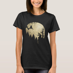 Full Moon Wizard Cat Fladdermöss Halloween T Shirt