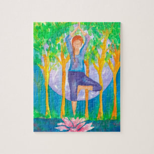 Full Moon Woman Yoga Pose Pussel