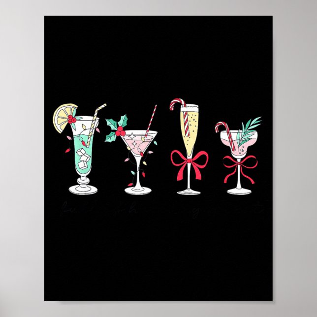 Full Of Holiday Srit Christmas Drinks Martini Tail Poster (Framsidan)