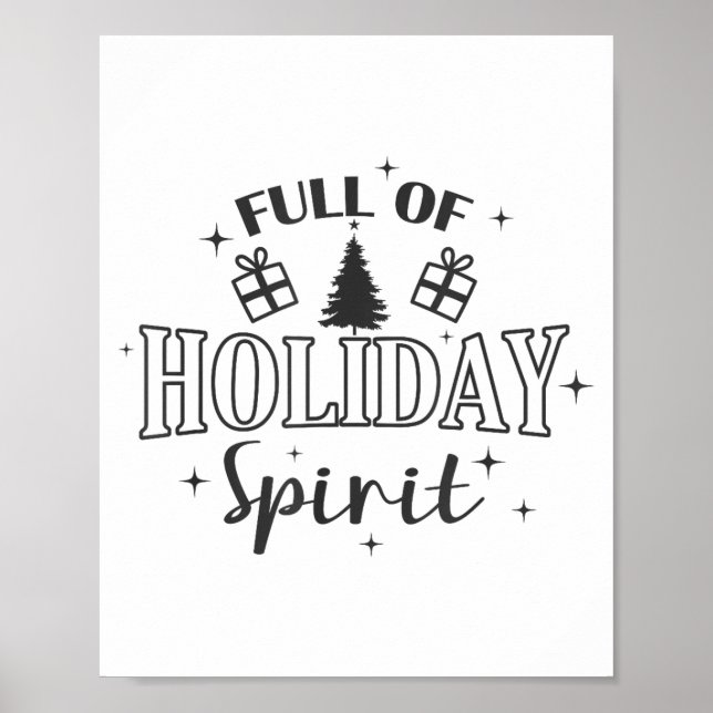 Full Of Holiday Srit Christmas Holiday  Poster (Framsidan)