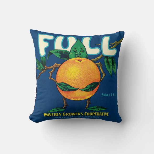 Full orange konst för Waverly Florida Kudde (Framsida)