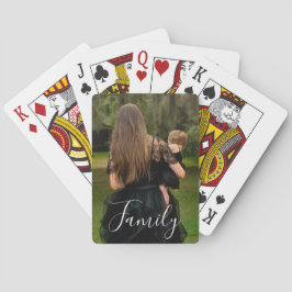 Full Photo Custom Script Family Text Casinokort