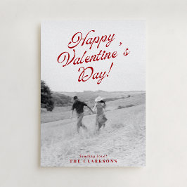 Full Photo Modern Valentine’s Day Card Inbjudningar