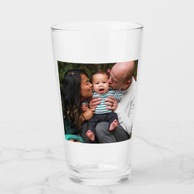 Full Photo Upload Personalized Glaskopp (Framsida)