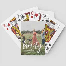 Full Photo - Vertical Custom Script Family Text  Casinokort