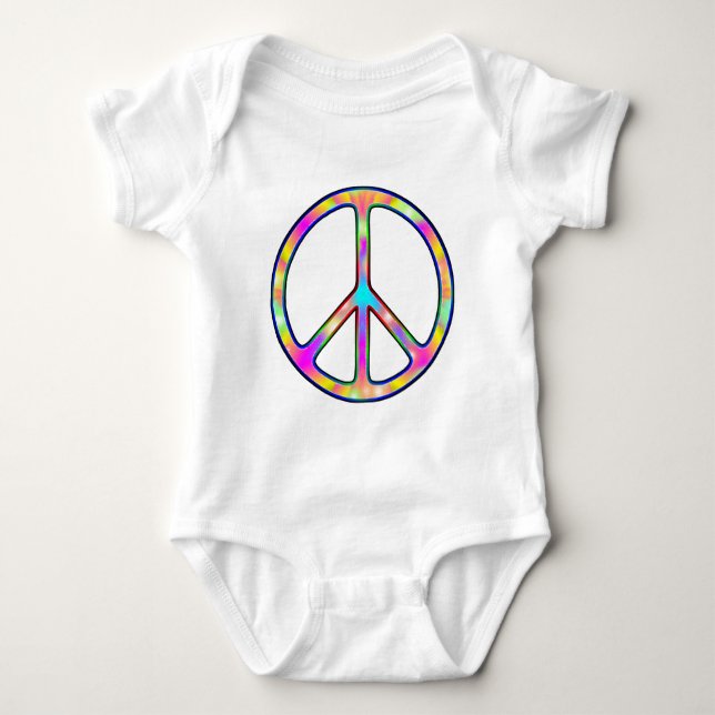 Full Psychedelic fredstecken Tee Shirt (Framsida)