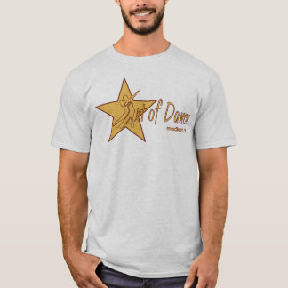 Full rysk stjärna - rött skisserar tee shirt