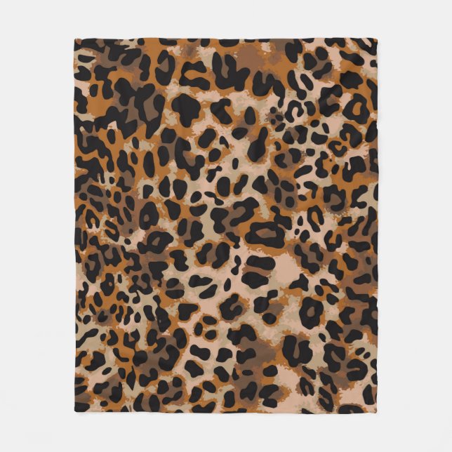 Full seamless jaguar cheetah animal skin pattern. fleecefilt (Framsidan)