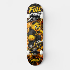 Full Speed Golden Lightning Monster Skate Grafik Mini Skateboard Bräda 18,5 Cm