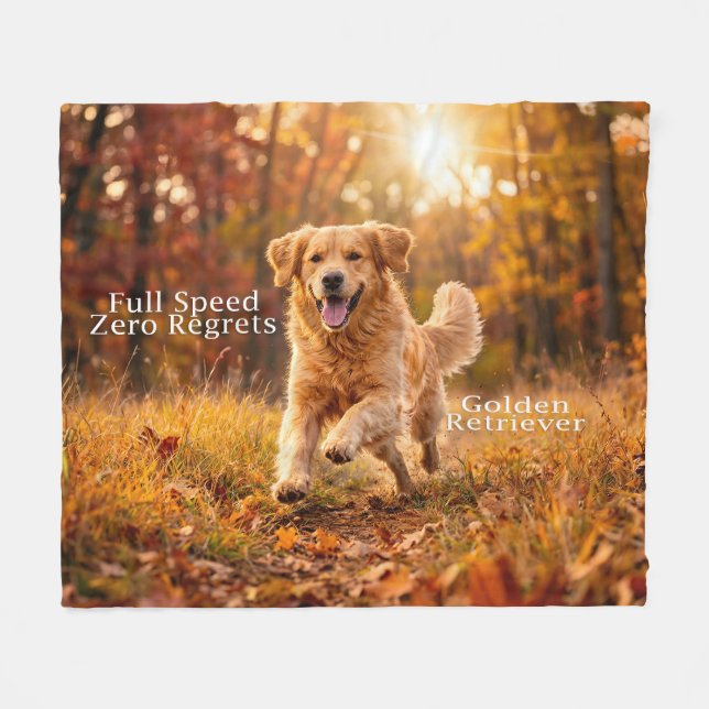 Full Speed Zero Regrets Golden Fleecefilt (Framsidan (Horisontell))