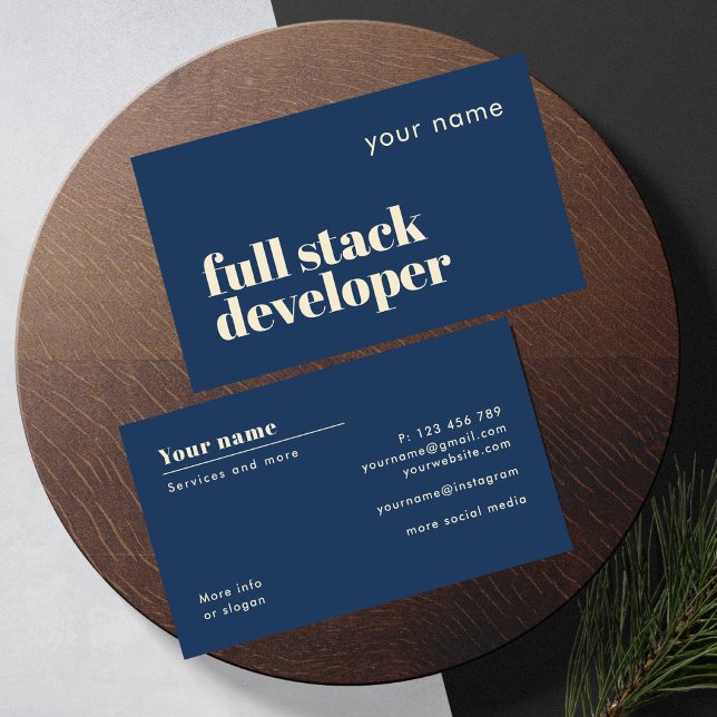 Full stack-utvecklare modern visitkort (Skapare uppladdad)