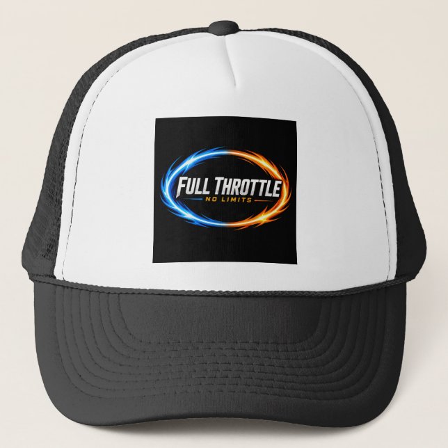 Full Throttle No Limits Hat – Bold Racing Flame Lo Keps (Framsida)