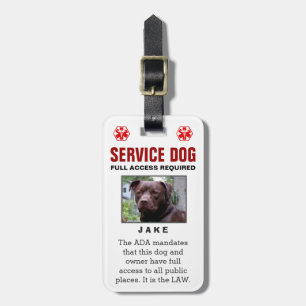Full tjänste- hund - ta fram det krävda emblem bagagebricka