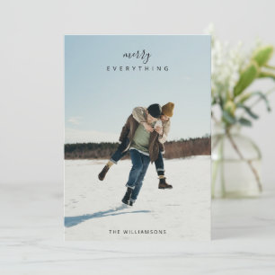 Full Två Foto Minimalistisk Glad Allt Julkort