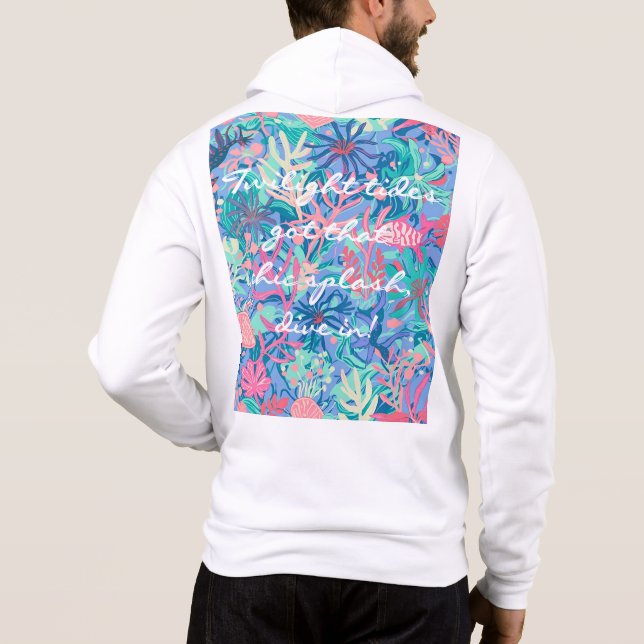 Full zip hoodie in stylish graphic t shirt (Baksida)