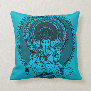 fulla blått för ganesh kudde