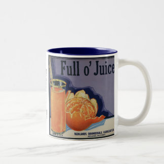 Fulla nolla-fruktsaftorangar Två-Tonad mugg