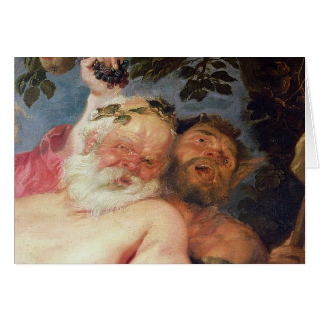 Fulla Silenus som stöttas av Satyrs, c.1620 Hälsningskort (Framsidan Horizontal)