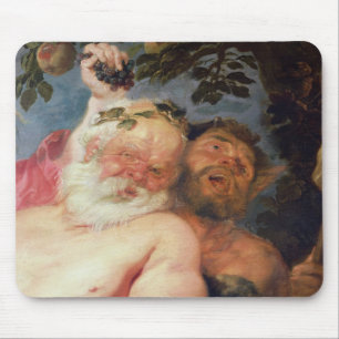 Fulla Silenus som stöttas av Satyrs, c.1620 Musmatta