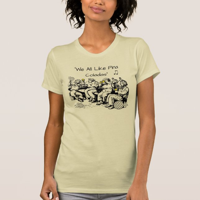 Fulla sjömän lika Pina Coladas Tee (Framsida)