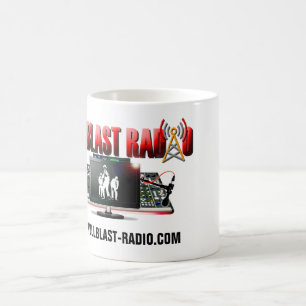 Fullblast radiosände vitmuggen kaffemugg