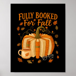 Fullbokad för höstens böcker Pumpa Höst Tack Poster