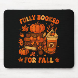 Fullbokad för höstpumpaböcker kaffe tacksgiving musmatta